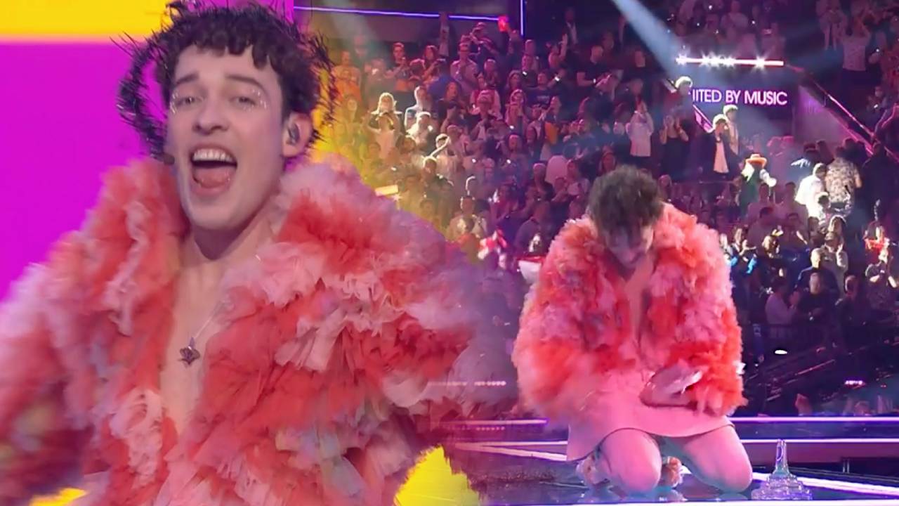 Incidente dopo la vittoria all’Eurovision: Nemo cade e rompe il trofeo
