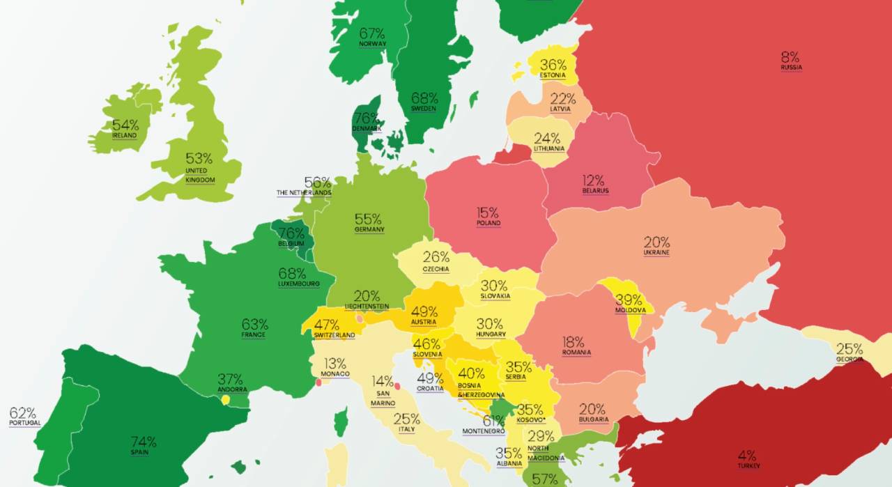 Rainbow Map, stilata la classifica dei Paesi più friendly d’Europa: l’Italia perde punti